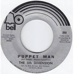 The Fifth Dimension Puppet Man USED VINYL 7INCH 45 RPM SINGLE STYRENE MONO