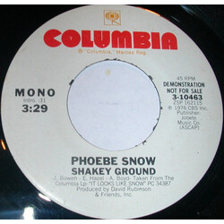 Phoebe Snow Shakey Ground USED VINYL 7INCH 45 RPM PROMO STEREO MONO