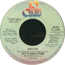 Patti Dahlstrom Emotion USED VINYL 7INCH 45 RPM PROMO STEREO MONO