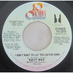 Rusty Wier I Don't Want To Lay This Guitar Down USED VINYL 7INCH 45 RPM PROMO STEREO MONO