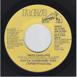 Evelyn King I Need Your Love USED VINYL 7INCH 45 RPM PROMO STEREO MONO