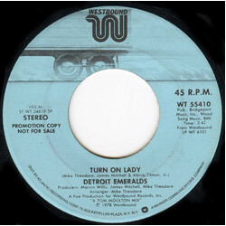 Detroit Emeralds Turn On Lady USED VINYL 7INCH 45 RPM STEREO MONO PROMO