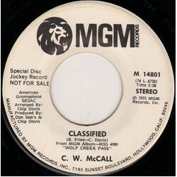 C.W. McCall Classified USED VINYL 7INCH 45 RPM PROMO STEREO MONO