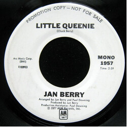 Jan Berry Little Queenie USED VINYL 7INCH 45 RPM PROMO MONO STEREO