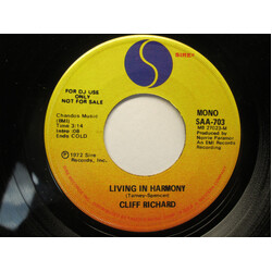 Cliff Richard Living In Harmony USED VINYL 7INCH 45 RPM PROMO STEREO MONO