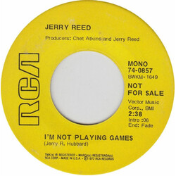 Jerry Reed I'm Not Playing Games USED VINYL 7INCH 45 RPM PROMO MONO