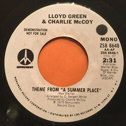 Lloyd Green / Charlie McCoy Theme From "A Summer Place" USED VINYL 7INCH 45 RPM PROMO STEREO MONO