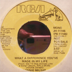 Ronnie Milsap What A Difference You've Made In My Life USED VINYL 7INCH 45 RPM PROMO MONO STEREO