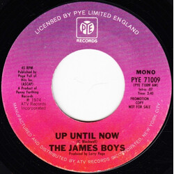 The James Boys (2) Up Until Now USED VINYL 7INCH 45 RPM PROMO MONO STEREO