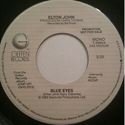 Elton John Blue Eyes USED VINYL 7INCH 45 RPM PROMO STEREO MONO