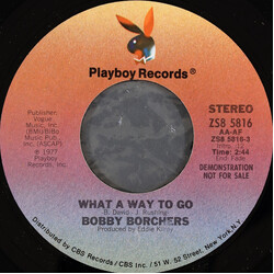 Bobby Borchers What A Way To Go USED VINYL 7INCH 45 RPM PROMO STEREO MONO