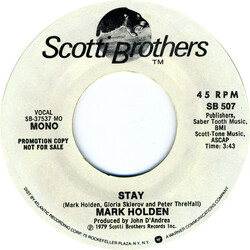 Mark Holden Stay USED VINYL 7INCH 45 RPM PROMO STEREO MONO