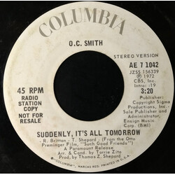 OC Smith Suddenly, It's All Tomorrow USED VINYL 7INCH 45 RPM STEREO MONO PROMO