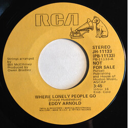 Eddy Arnold Where Lonely People Go USED VINYL 7INCH 45 RPM PROMO STEREO MONO