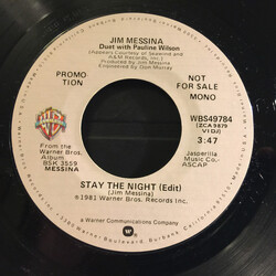 Jim Messina / Pauline Wilson Stay The Night USED VINYL 7INCH 45 RPM PROMO MONO STEREO
