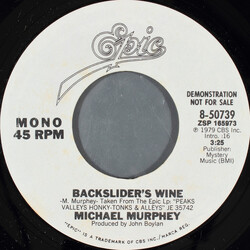 Michael Martin Murphey Backslider's Wine USED VINYL 7INCH 45 RPM PROMO STEREO MONO
