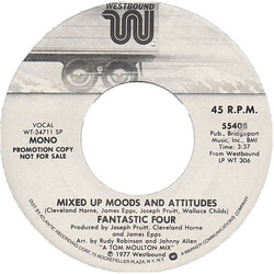 Fantastic Four Mixed Up Moods And Attitudes USED VINYL 7INCH 45 RPM PROMO MONO STEREO