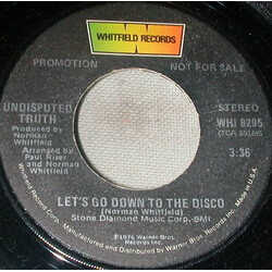Undisputed Truth (2) Let's Go Down To The Disco USED VINYL 7INCH PROMO STEREO MONO