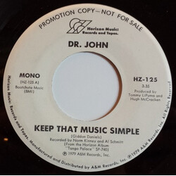Dr. John Keep That Music Simple USED VINYL 7INCH 45 RPM PROMO STEREO MONO