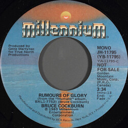 Bruce Cockburn Rumours Of Glory USED VINYL 7INCH 45 RPM PROMO STEREO MONO