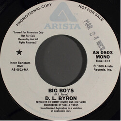 D.L. Byron Big Boys USED VINYL 7INCH 45 RPM PROMO STEREO MONO