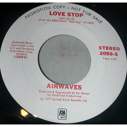 Airwaves (4) Love Stop USED VINYL 7INCH 45 RPM PROMO STEREO MONO