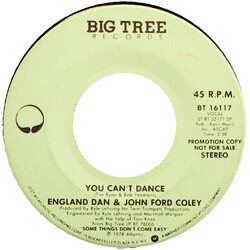 England Dan & John Ford Coley You Can't Dance USED VINYL 7INCH 45 RPM PROMO STEREO MONO