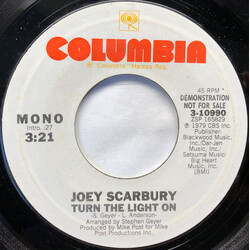 Joey Scarbury Turn The Light On USED VINYL 7INCH 45 RPM PROMO STYRENE STEREO MONO