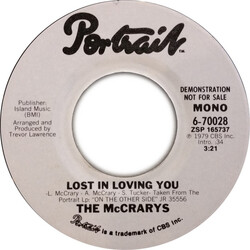 The McCrarys Lost In Loving You USED VINYL 7INCH 45 RPM PROMO STYRENE STEREO MONO