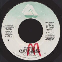 Barry Manilow Memory USED VINYL 7INCH 45 RPM PROMO STYRENE STEREO MONO