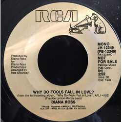 Diana Ross Why Do Fools Fall In Love? USED VINYL 7INCH 45 RPM PROMO STYRENE STEREO MONO
