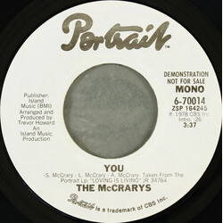 The McCrarys You USED VINYL 7INCH 45 RPM PROMO STYRENE STEREO MONO