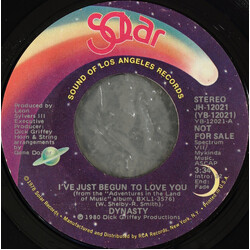 Dynasty I've Just Begun To Love You USED VINYL 7INCH 45 RPM PROMO STYRENE STEREO MONO