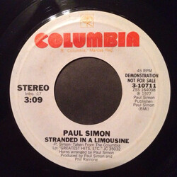 Paul Simon Stranded In A Limousine USED VINYL 7INCH 45 RPM PROMO STYRENE STEREO MONO