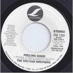 The Voltage Brothers Feeling Good USED VINYL 7INCH 45 RPM PROMO STYRENE STEREO MONO