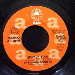Fabulous Poodles Mirror Star USED VINYL 7INCH 45 RPM PROMO STYRENE STEREO MONO