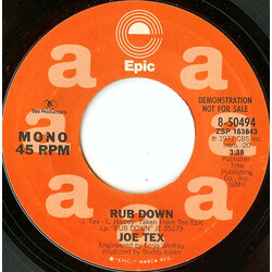 Joe Tex Rub Down USED VINYL 7INCH 45 RPM PROMO STYRENE STEREO MONO