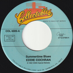Eddie Cochran Summertime Blues / Sittin' In The Balcony USED VINYL 7INCH 45 RPM REISSUE MONO