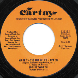 Jon Keyworth Make Those Miracles Happen USED VINYL 7INCH 45 RPM STYRENE MONO
