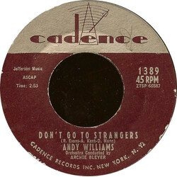 Andy Williams Don't Go To Strangers USED VINYL 7INCH 45 RPM STYRENE MONO