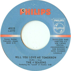 The Four Seasons Will You Love Me Tomorrow USED VINYL 7INCH 45 RPM STYRENE MONO