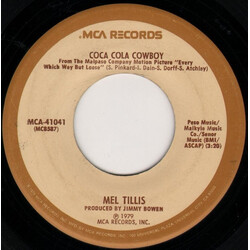 Mel Tillis Coca Cola Cowboy / Cottonmouth USED VINYL 7INCH 45 RPM