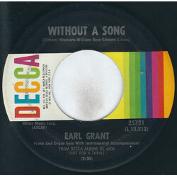 Earl Grant Without A Song USED VINYL 7INCH
