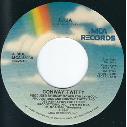 Conway Twitty Julia / Everybody Needs A Hero USED VINYL 7INCH 45 RPM