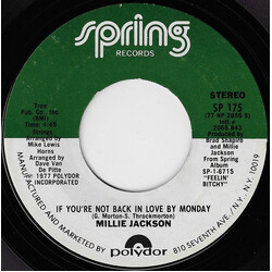Millie Jackson If You're Not Back In Love By Monday / A Little Taste Of Outside Love USED VINYL 7INCH 45 RPM