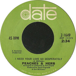 Peaches & Herb Let Me Be The One USED VINYL 7INCH 45 RPM