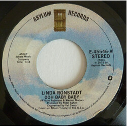 Linda Ronstadt Ooh Baby Baby / Blowing Away USED VINYL 7INCH 45 RPM