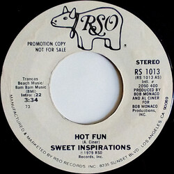 The Sweet Inspirations Hot Fun USED VINYL 7INCH 45 RPM PROMO
