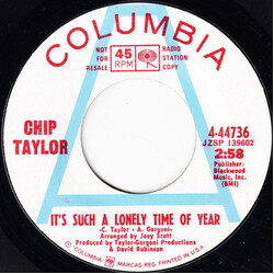Chip Taylor It's Such A Lonely Time Of Year USED VINYL 7INCH 45 RPM PROMO