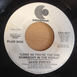 David Porter Long As You're The One Somebody In The World USED VINYL 7INCH 45 RPM PROMO